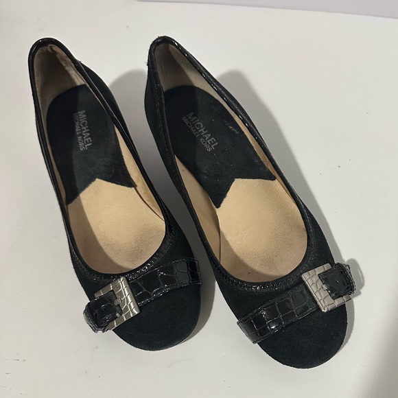 🤩Michael Kors Black Croc-Embossed Buckle Flats, Size 9 - Picture 9 of 9